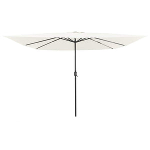 Ombrello da giardino Bianco e Nero 295 x 295 x 245 cm 42003660