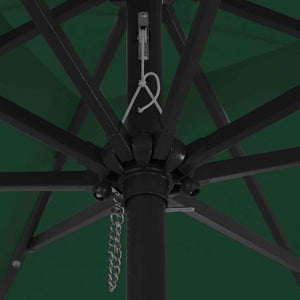 Ombrello da giardino Verde e Nero 295 x 295 x 245 cm 42003661