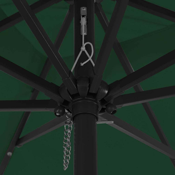 Ombrello da giardino Verde e Nero 295 x 295 x 245 cm 42003661