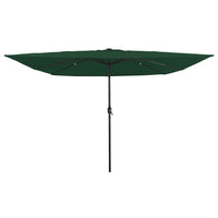 Ombrello da giardino Verde e Nero 295 x 295 x 245 cm 42003661