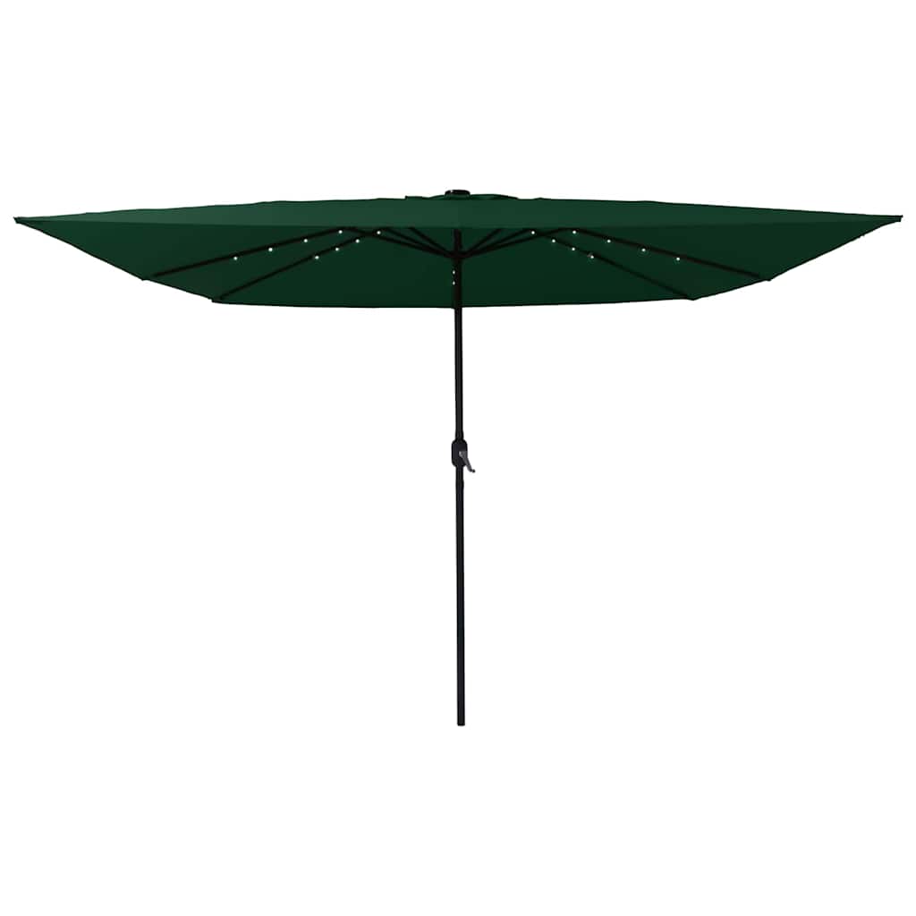 Ombrello da giardino Verde e Nero 295 x 295 x 245 cm 42003661