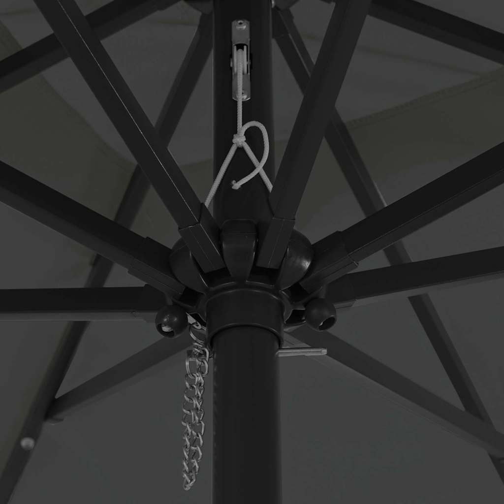 Ombrello da giardino Antracite e Nero 295 x 295 x 245 cm 42003662