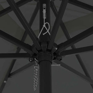 Ombrello da giardino Antracite e Nero 295 x 295 x 245 cm 42003662