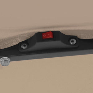 Ombrello da giardino Taupe e Nero 295 x 295 x 245 cm 42003663