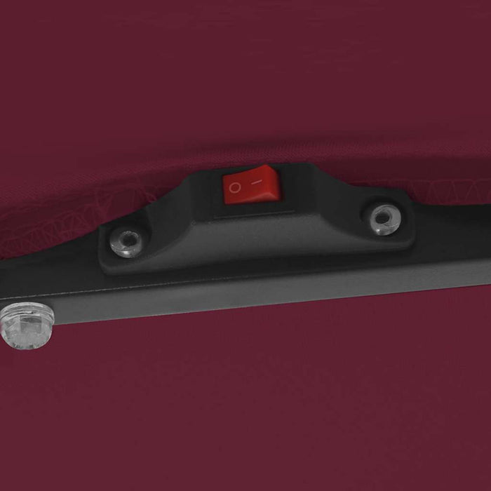 Ombrello da giardino Rosso e Nero 295 x 295 x 245 cm 42003664