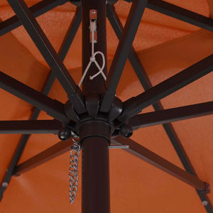 Ombrello da giardino Rosso e Nero 295 x 295 x 245 cm 42003665