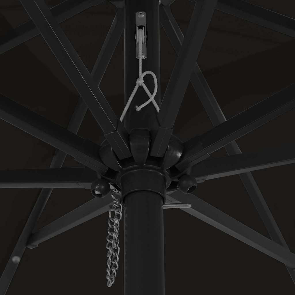 Ombrello da giardino Nero 295 x 295 x 245 cm 42003666