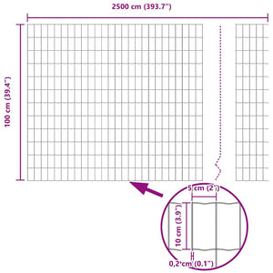 Recinzione Euro Verde 1 x 25 m Ferro rivestito in PVC 42004389