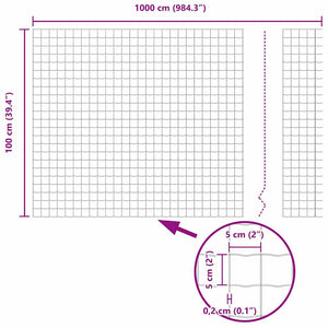 Recinzione Euro Grigio 1 x 25 m Ferro rivestito in PVC 42004517