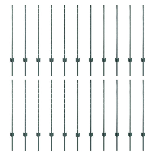 Pali per Recinzione 22 pcs Verde 140 cm Acciaio 3335918