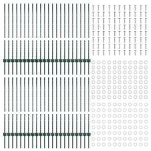 Pali per Recinzione 44 pcs Verde 140 cm Acciaio 3335919
