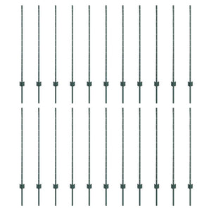 Pali per Recinzione 22 pcs Verde 160 cm Acciaio 3335920