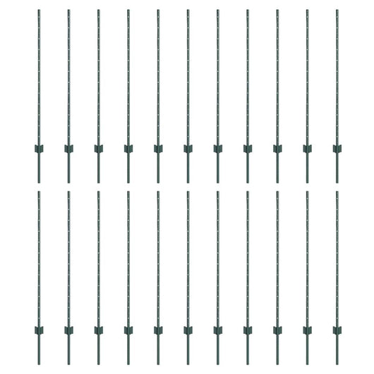 Pali per Recinzione 22 pcs Verde 160 cm Acciaio 3335920