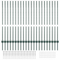 Pali per Recinzione 22 pcs Verde 160 cm Acciaio 3335920