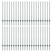 Pali per Recinzione 44 pcs Verde 160 cm Acciaio 3335921