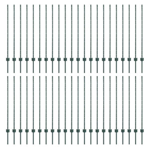 Pali per Recinzione 44 pcs Verde 160 cm Acciaio 3335921