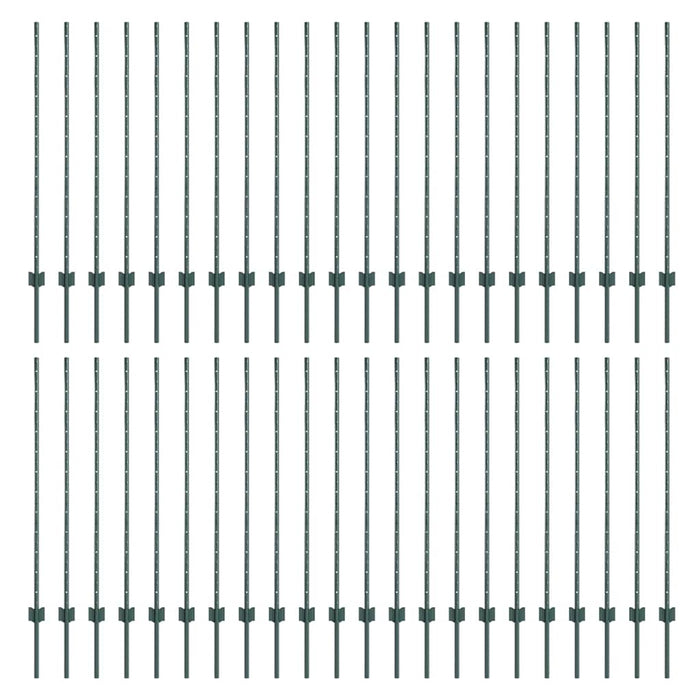 Pali per Recinzione 44 pcs Verde 160 cm Acciaio 3335921