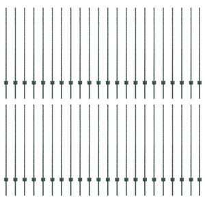 Pali per Recinzione 44 pcs Verde 180 cm Acciaio 3335923