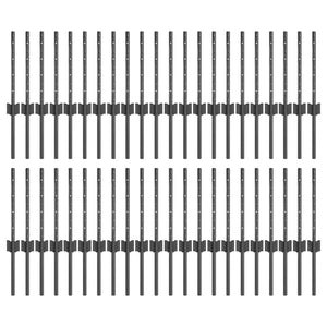 Pali per Recinzione 44 pcs Grigio 80 cm Acciaio 3335929