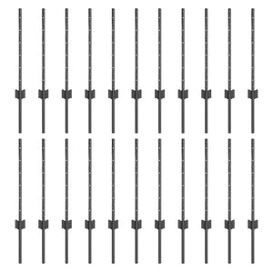 Pali per Recinzione 22 pcs Grigio 100 cm Acciaio 3335932