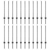 Pali per Recinzione 22 pcs Grigio 120 cm Acciaio 3335934