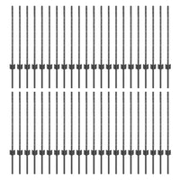 Pali per Recinzione 44 pcs Grigio 120 cm Acciaio 3335935