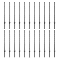 Pali per Recinzione 44 pcs Grigio 140 cm Acciaio 3335936