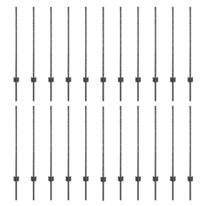 Pali per Recinzione 44 pcs Grigio 140 cm Acciaio 3335936