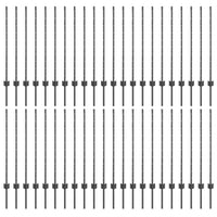 Pali per Recinzione 88 pcs Grigio 140 cm Acciaio 3335937
