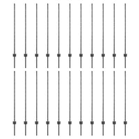 Pali per Recinzione 44 pcs Grigio 160 cm Acciaio 3335938