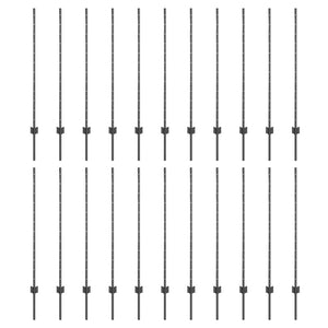 Pali per Recinzione 44 pcs Grigio 160 cm Acciaio 3335938