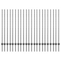 Pali per Recinzione 44 pcs Grigio 180 cm Acciaio 3335940
