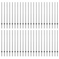 Pali per Recinzione 88 pcs Grigio 180 cm Acciaio 3335941