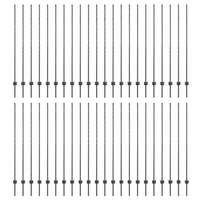 Pali per Recinzione 88 pcs Grigio 200 cm Acciaio 3335943