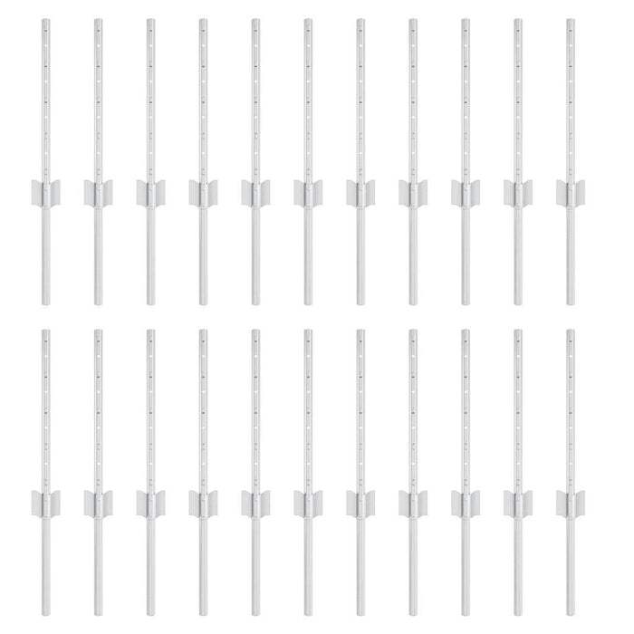 Pali per Recinzione 22 pcs Argento 80 cm Acciaio 3335946