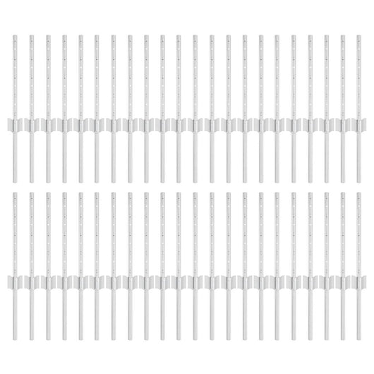 Pali per Recinzione 44 pcs Argento 80 cm Acciaio 3335947