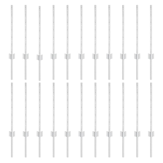 Pali per Recinzione 22 pcs Argento 100 cm Acciaio 3335950