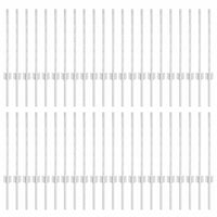 Pali per Recinzione 44 pcs Argento 100 cm Acciaio 3335951