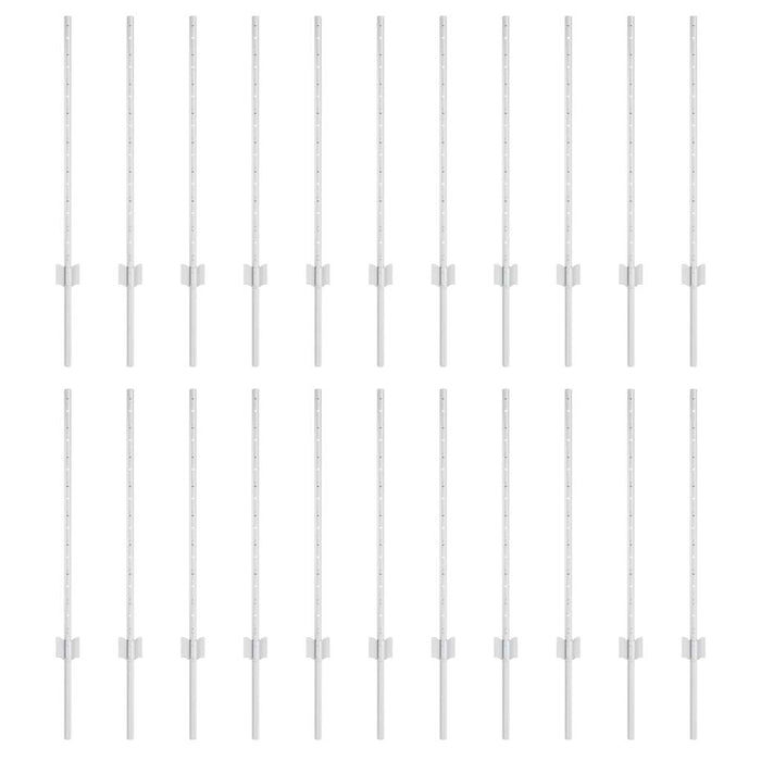 Pali per Recinzione 22 pcs Argento 120 cm Acciaio 3335952