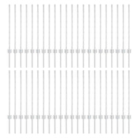 Pali per Recinzione 44 pcs Argento 120 cm Acciaio 3335953