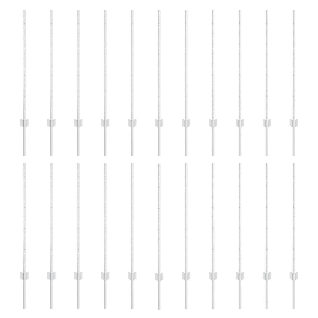 Pali per Recinzione 44 pcs Argento 140 cm Acciaio 3335954