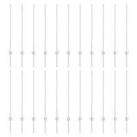 Pali per Recinzione 44 pcs Argento 140 cm Acciaio 3335954