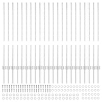 Pali per Recinzione 44 pcs Argento 140 cm Acciaio 3335954