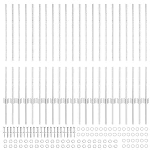 Pali per Recinzione 44 pcs Argento 140 cm Acciaio 3335954