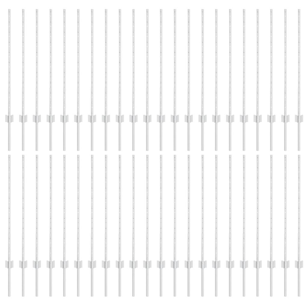 Pali per Recinzione 88 pcs Argento 140 cm Acciaio 3335955