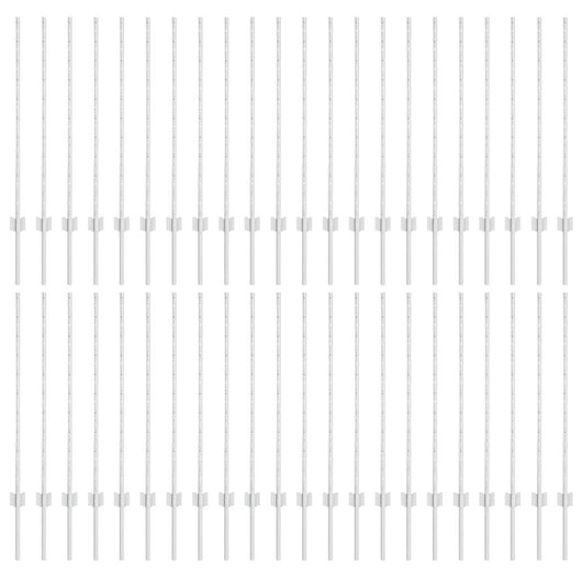 Pali per Recinzione 88 pcs Argento 140 cm Acciaio 3335955