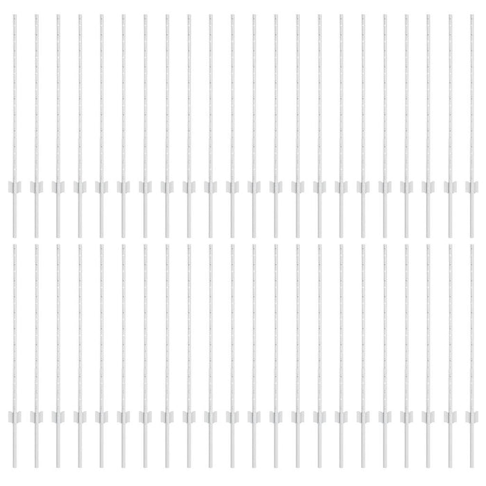 Pali per Recinzione 88 pcs Argento 140 cm Acciaio 3335955