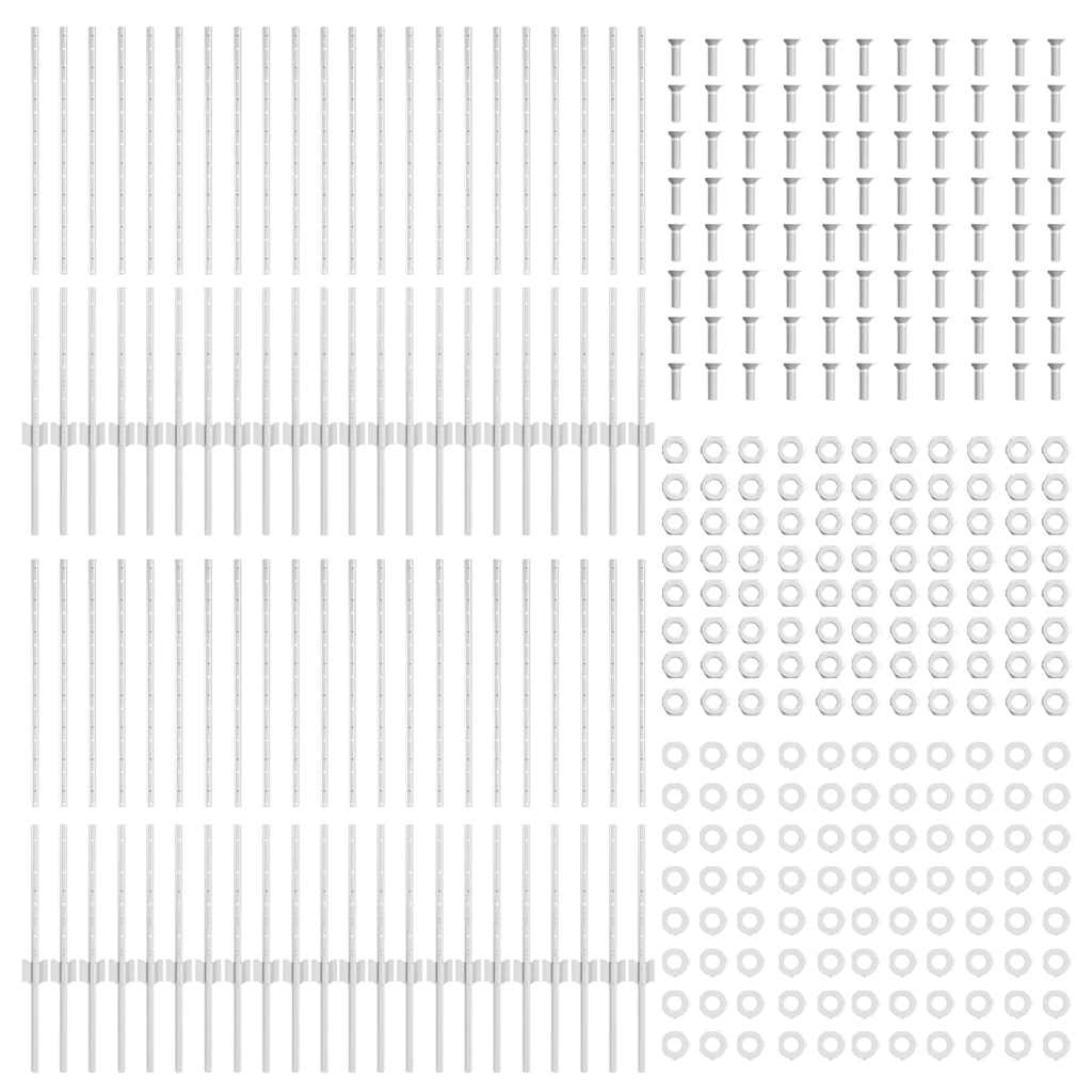 Pali per Recinzione 88 pcs Argento 140 cm Acciaio 3335955