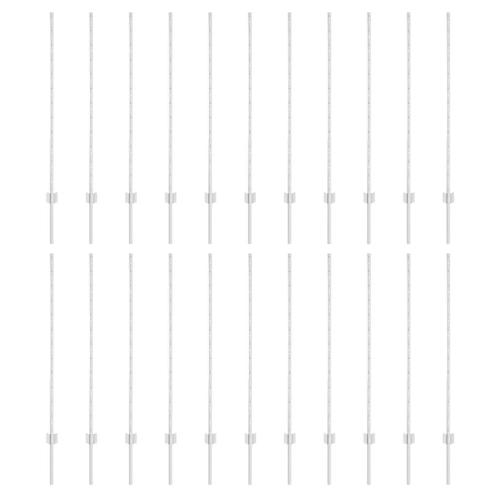 Pali per Recinzione 44 pcs Argento 160 cm Acciaio 3335956