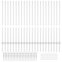 Pali per Recinzione 44 pcs Argento 160 cm Acciaio 3335956